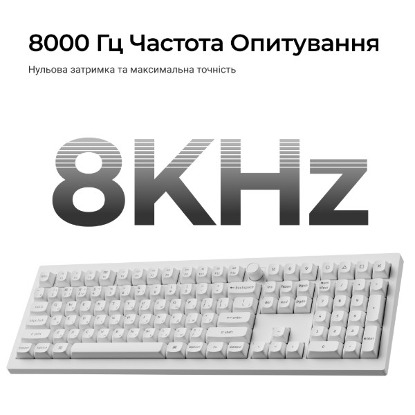 Фото - Клавіатура бездротова Keychron V6 Ultra Red Switch White RGB (V6U-F1-UA)